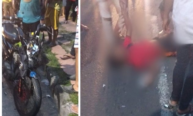 Korban Kecelakaan Terkapar Di Jalan Ditolong Warga