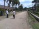 Bangunan tembok penahan di depan pemukiman rumah warga di kebun Tinjowan, Kecamatan Ujung Padang, Kabupaten Simalungun