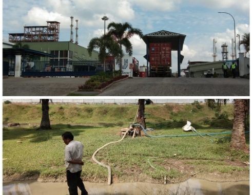 Dugaan Genangan Air Limbah Di Sekitar Lokasi, PT. UOI Berdalih Air Hujan