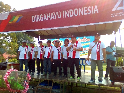 Jajaran Manajemen PT. PN3 kebun Dusun Ulu saat membuka acara pelaksanaan kegiatan perayaan HUT Kemerdekaaan RI ke 74.