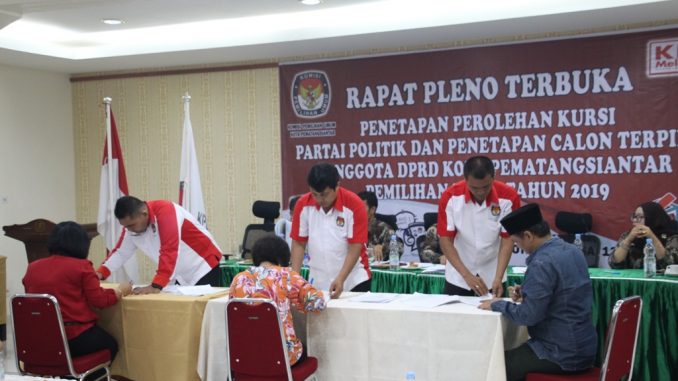 30 Anggota DPRD Siantar Sudah Ditetapkan Oleh KPU