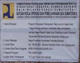 Keterangan gambar, tampak jelas bagian bawah proyek P3A tidak sesuai standart ukuran 