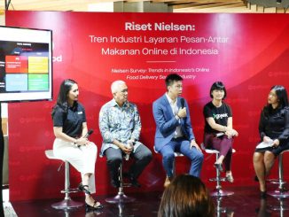 Co-Founder Parentalk.id, Nucha Bachri, Deputi Bidang Koordinasi Ekonomi Kreatif, Kewirausahaan, dan Daya Saing Koperasi dan Usaha Kecil dan Menengah, Kementerian Koordinator Bidang Perekonomian Republik Indonesia, Dr. Ir. Mohammad Rudy Salahuddin, MEM, Executive Director of Consumer Insight Nielsen Singapura, Garick Kea, Chief Food Officer Gojek Grup, Catherine Hindra Sutjahyo dalam sesi pemaparan hasil riset Nielsen Singapura yang berjudul “Understanding Indonesia’s Online Food Delivery Market”.