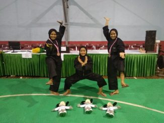 Pekan Olah Raga dan Seni antar Pondok Pesantren Tingkat Nasional ( Pospenas) ke- 8 di GOR Tri Lomba Juang Bandung Jawa Barat, Rabu.27/11/2019.