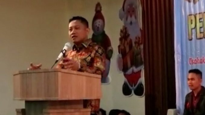 Kapolres Simalungun AKBP Heribertus Ompusunggu, S.I.K.,M.Si., hadir mengikuti perayaan Natal Jurnalistik Siantar - Simalungun 2019 yang dilaksanakan di Gedung Aula Lt. 2 Siantar Hotel Pematangsiantar. Sabtu, (14/12/2019) pukul 17.00 wib