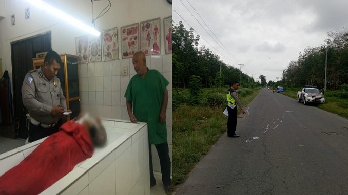 Kholija mengalami kecelakaan bersama suaminya Paryanto (34) dan anaknya Gilang Sriharyanto (6) saat bersepeda motor menuju Pematang Siantar dari arah Perdagangan