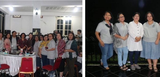 rombongan Gereja Huria Kristen Batak Protestan ( HKBP ) Singapore di Ruang Panatapan Rumah Dinas Bupati Toba , Sabtu (14/12/2019)