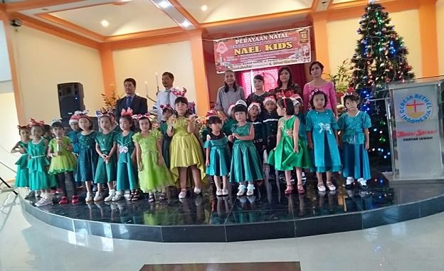 Perayaan Natal Pendidikan Anak Usia Dini ( PAUD) NAEL KIDS Selasa 12/12/2019 di Gereja GBI Mawar Saron, Jln DI Panjaitan Km 4,5 /24