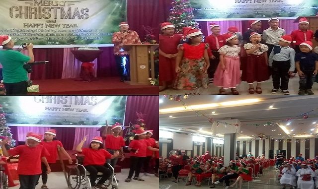 BSS Foundation kota Siantar merayakan Natal bersama 5 panti Asuhan yang berada di kota Pematangsiantar, Khamis (12/12/2019) di RM.Grand Asean Jalan Asahan,Pematangsiantar