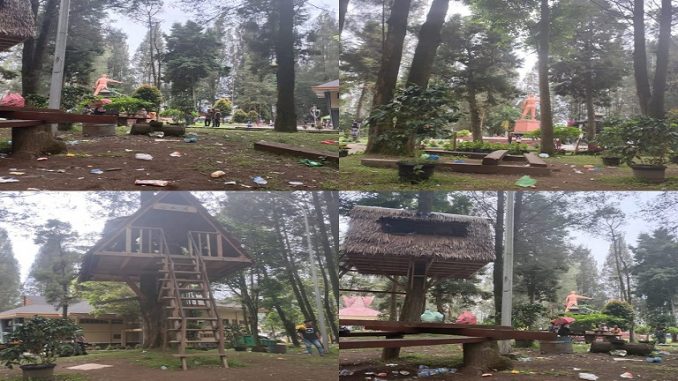 Taman Mejuah-Juah Berastagi Kab. Karo Dipenuhi Sampah