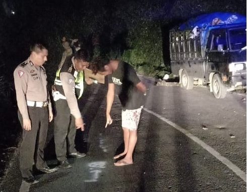 kecelakaan di Km 13 - 14 Pematang Siantar- Saribu Dolok Nagori Raya Huluan Kecamatan Dolok Masagal Kabupaten Simalungun. Rabu (12/02/2020) pukul 17.30 Wib