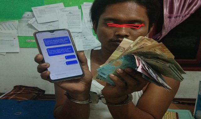 Susandri Utoyo alias Gondrong (30) ditangkap Tim Opsnal Reskrim Poksek Dolok Masihul.