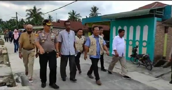 Ketua KNPI Batu Bara Rafdinal Maliki SE, bersama Jaringan Sosial Pemuda Batu Bara (JSP) Ketua Srikandi Batu Bara (Star), Wan Azimah , Kapolres Batu Bara AKBP H. Ikhwan Lubis, SH, MH