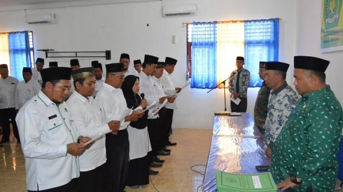 penyerahan SK dilaksanakan di Aula Kantor Kementerian Agama Kabupaten Batubara Jl Printis kemerdekaan kecamatan Limapuluh, Kamis (6/2/2020).