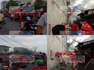 Kebakaran melanda permukiman warga di Jalan Jawa, GG.Sewu,Kelurahan Melayu, Kecamatann Siantar Utara (8/2/2020)