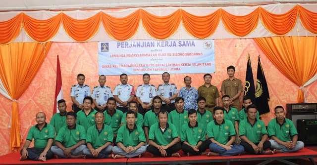 Lembaga Pemasyarakatan (Lapas) Klas IIB Siborongborong jalin kerjasama dengan Unit Pelaksana Teknis Dinas Balai Latihan Kerja Tarutung