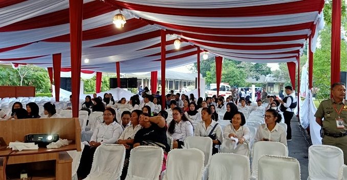 pelaksanaan Seleksi Kompetensi Dasar (SKD) CPNS formasi tahun 2019 di Siantar Hotel Pematangsiantar, Jumat (21/2/2020).