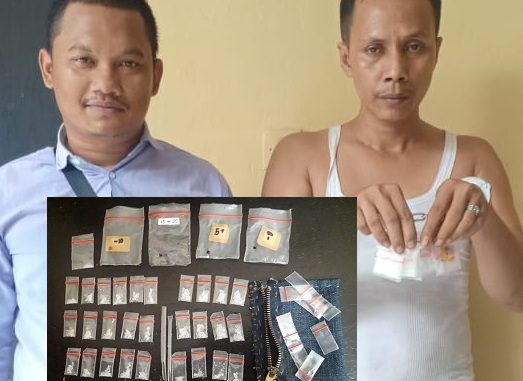 Siswandi alias Wandi(34) Ditangkap Team Khusus Anti Bandit (Tekab) Polsek Perbaungan pada hari Sabtu (28/3/2020)