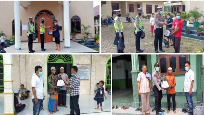 Peduli Tempat Ibadah, Polres Tobasa Beri Bantuan Paket Sembako Kepada Pengurus Rumah Ibadah