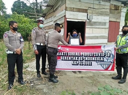 Peduli Dampak Covid 19, Alumni Akpol 2001 gelar Bakti Sosial di Kecamatan Siantar Narumonda