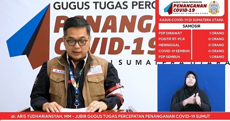 Juru Bicara Gugus Tugas Percepatan Penanganan (GTPP) Covid-19 Sumatera Utara, dr Aris Yudhariansyah