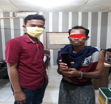 Arman (43) ditangkap team Khusus Anti Bandit (TEKAB) Polsek Pantai Cermin