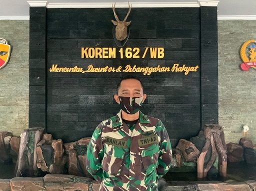 Kapen Rem (Kepala Penerangan Korem) 162/WB, Mayor Dahlan, S.Sos.