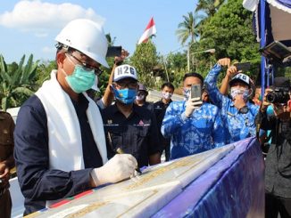 Bupati H2G Resmikan Jembatan Air Kungku Kertosono dan Margoyoso kecamatan jayaloka. Kamis (25/6/2020).
