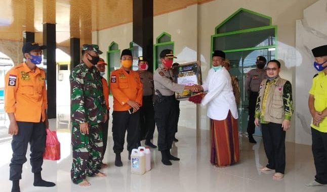 Tim Gugus Tugas Covid-19 Kabupaten Way Kanan mulai melakukan sosialisasi di tempat ibadah , Jumat (12/6/2020)