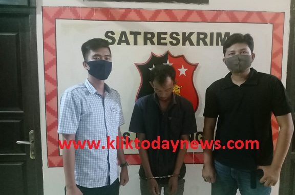 Pelaku pencabulan saat diamankan di Mapolres Lampung Utara