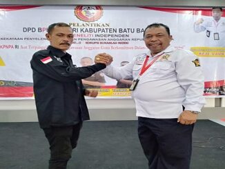 Ketua BPI KPNPA RI Sumut, Mayor (Purn) Johnson Situmorang SH dan Ketua BPI Batu Bara, Sultan Aminuddin