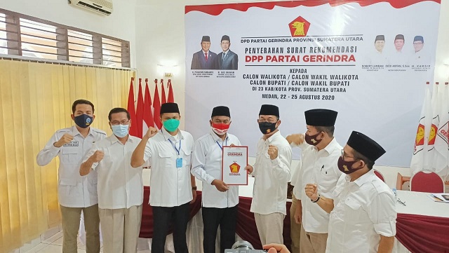 DPD Gerindra Sumut, Jl. DI. Panjaitan no. 166 Medan, Minggu (23/08/2020).