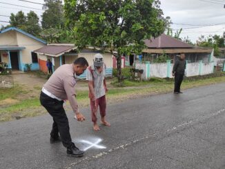 Lokasi kejadian di Km 03-04 Desa Pohan Tonga Kecamatan Siborongborong Kabupaten Tapanuli Utara Provinsi Sumatera Utara, Senin lalu (03/08/2020) sekira pukul 14.15 WIB