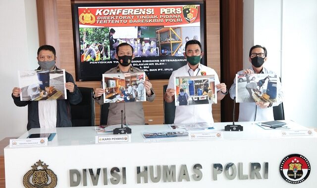 Konferensi pers di Mabes Polri, Jalan Trunojoyo, Jakarta Selatan, Kamis (13/8/2020).