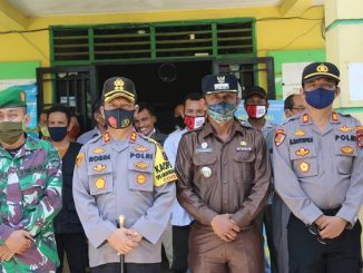 Kapolres Serdang Bedagai AKBP Robinson Simatupang saat kegiatan silaturahmi kepada Forkopimcam dan masyarakat bertempat di Kantor Desa Pekan Tanjung Beringin, Kamis (06/08/2020)