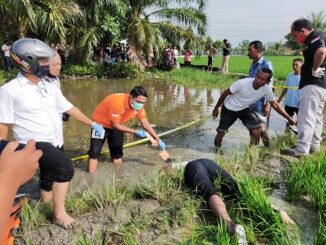 Posisi jenazah ditemukan di perawahan dengan posisi telungkup, Rabu 26/8/2020