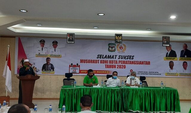 Musorkot KONI Kota Pematangsiantar 2020 di Siantar Hotel, Sabtu (12/9/2020)