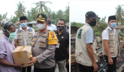 Kapolres Batu Bara AKBP H. Ikhwan Lubis,SH.MH dan juga selaku Pembina Komunitas Sedekah Jumat ( KSJ) dan segenap rombongan langsung turun menemui korban kebakaran dan memberikan bantuan berupa kebutuhan pangan dan bantuan lainnya, Jumat sore,(11/09).