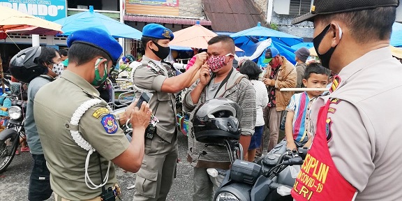 Penegakan Hukum Protokol Kesehatan, di Wilayah Hukum Polres Simalungun. Senin(14/09/2020)