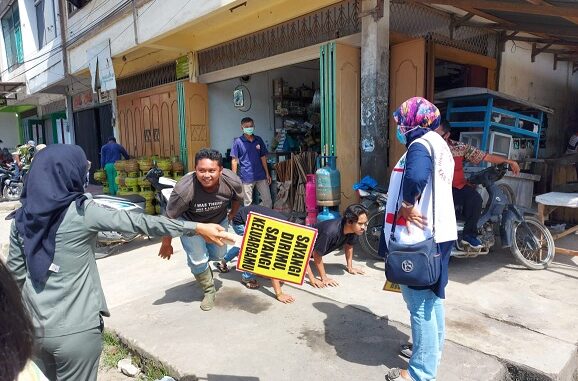 Polsek Serbelawan gencar menggelar Operasi Yustisia Covid 19, Jumat (18/09/2020) sekira 09.30 WIB