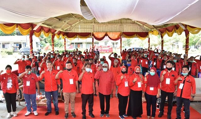 MUSANCAB PDIP Serdang Bedagai di aula PT Socfindo Matapao, Desa Mata Pao Kecamatan Teluk Mengkudu Kabupaten Serdang Bedagai, Senin (14/09/2020) Pukul 14:00WIB.