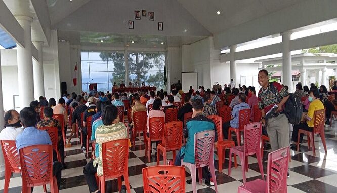 Rapat koordinasi (rakor) tentang penyusunan Rencana Kerja Pembangunan Daerah (RKPD) Kabupaten Toba tahun anggaran 2021, yang dilaksanakan pada hari Jumat (25/09/202)