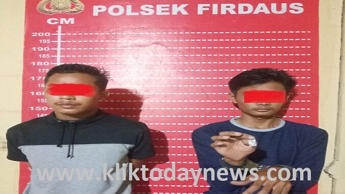 Wahyudi alias Yudi (20) dan Darma (22) dtangkap Buser Polsek Firdaus Jumat, (2/10/2020) sekitar pukul 00.45 WIB