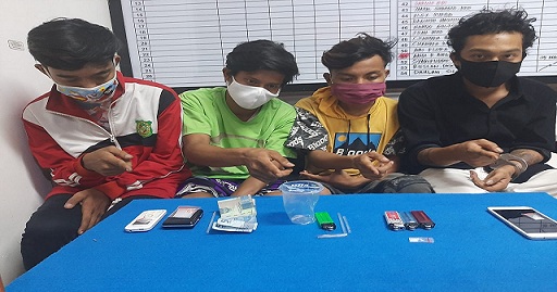 Tim Opsnal Satres Narkoba Polres Pematang Siantar berhasil meringkus 4 pelaku narkoba, Selasa (17/11/2020)