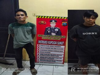 Polsek Perbaungan Ciduk 2 Tersangka Pembongkar Kios Ponsel