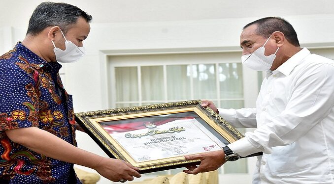 KPU Sumut Sampaikan Terima Kasih kepada Gubernur Edy Rahmayadi, Senin (18/1).