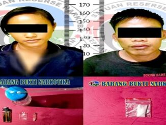 Polres Way Kanan Amankan Dua Pelaku Diduga Pengedar Sabu di Warung Unang Lupa