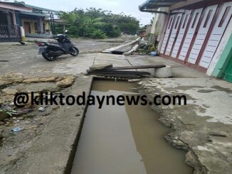 Kondisi Proyek drainase yang dilaksanakan di kelurahan Sondi Raya, Kabupaten Simalungun,