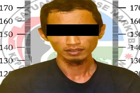 Tersangka berinisial AS (33) warga Kampung Tanjung R