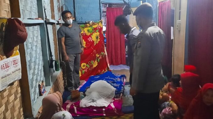 Jenazah Wagiran (60) di rumah duka Serdang Bedagai